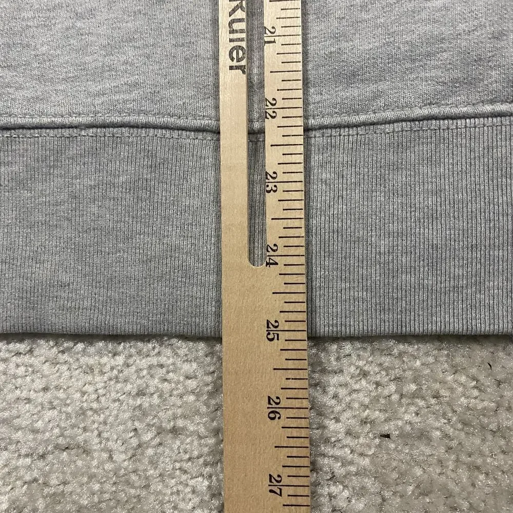 VTG Gap Hoodie Mens L Gray Henley Pullover Sweatshirt French Terry Afterhood - Picture 6 of 7
